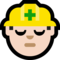 Construction Worker - Light emoji on Microsoft